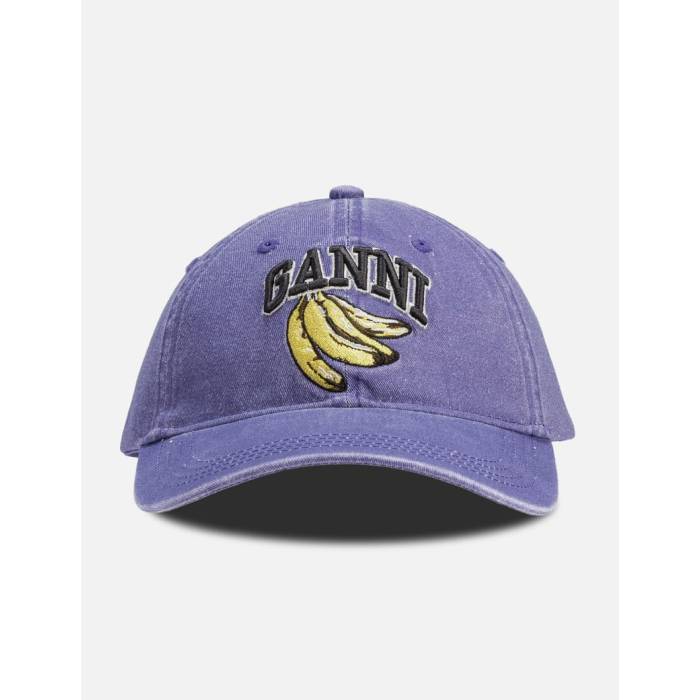 ガニー Ganni 【 Washed Canvas Cap Women Passion Flower 】 キャップ 帽子 レディース パッション