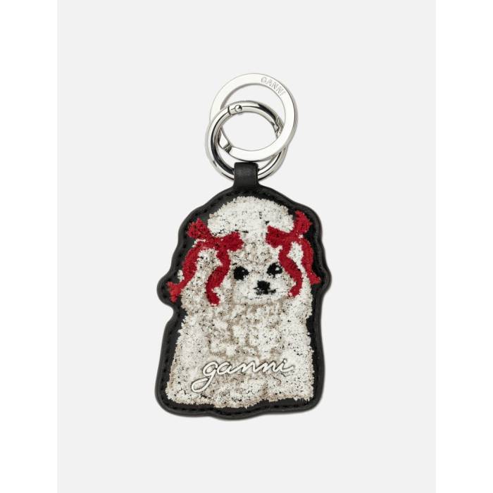 가니 Ganni [Joy Dog Bow Keyring Women Black] 여성 블랙 블랙