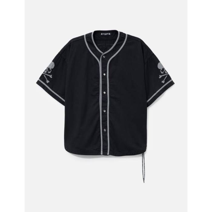 Mastermind Japan 【 Baseball Denim Shirt Men Black 】 ベースボール デニム メンズ 黒色 ブラック