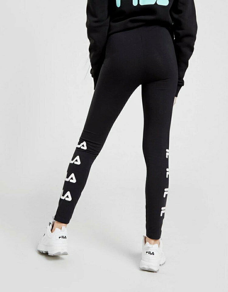 フィラ FILA フィラ ロゴ レギンス タイツ 黒色 ブラック 【 FILA REPEAT LOGO LEGGINGS BLACK 】 インナー 下着 ナイトウエア レディース 下 レッグ スパッツ レギンス