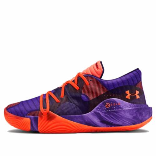 UNDER ARMOUR バスケットボール 紫 パープル 橙 オレンジ 黒色 ブラック アンダーアーマー 'VOODOO' スニーカー メンズ 【 PURPLE ORANGE ANATOMIX SPAWN LOW BASKETBALL SHOES SNEAKERS BLACK 】