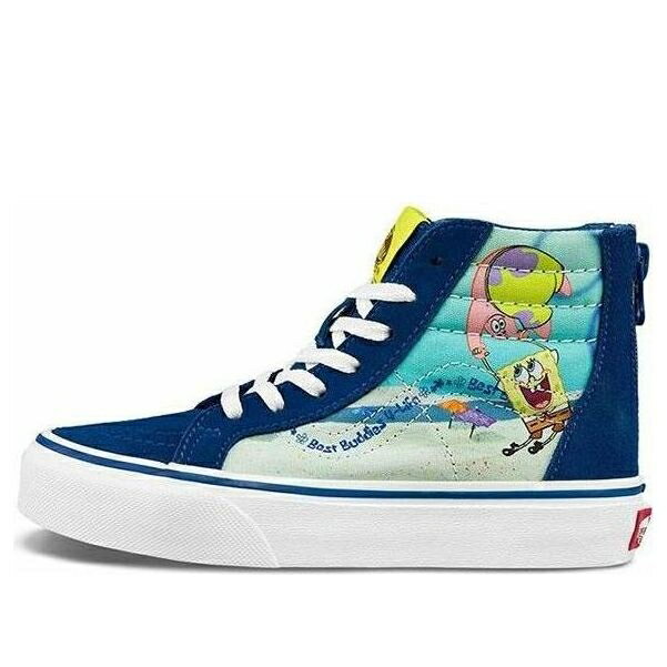 ヴァンズ バンズ スポンジボブ スケートハイ 青色 ブルー 'BEST LIFE' ジュニア キッズ VANS (PS) X SPONGEBOB SK8-HI BUDDIES 4 VN0A4BUXYZ0 / BLUE ベビー マタニティ スニーカー