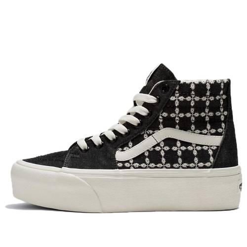 ヴァンズ バンズ スケートハイ 黒色 ブラック 白色 ホワイト 赤 レッド 'DENIM MIX' スニーカー メンズ VANS SK8-HI TAPERED STACKFORM VN0A5JMKBMA / BLACK WHITE RED