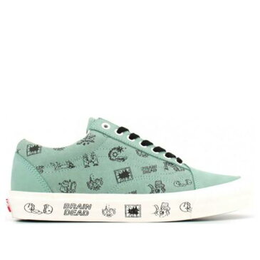 ヴァンズ バンズ 緑 グリーン オールドスクール スニーカー メンズ 【 VANS GREEN BRAIN DEAD SNEAKERS SHOES VA38G6N9E 】