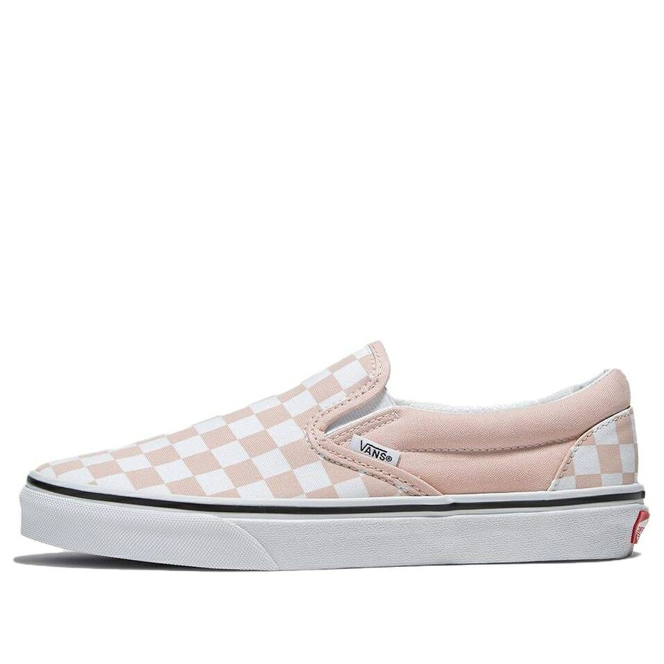 ヴァンズ バンズ クラシック スリッポン 白色 ホワイト ピンク 'PINK' スニーカー レディース VANS (WMNS) CLASSIC SLIP-ON CHECKERBOARD VN000BVZBQL / WHITE PINK