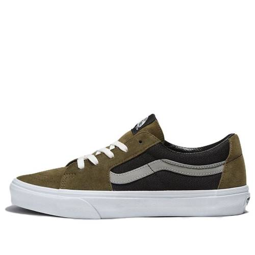 ヴァンズ バンズ オリーブ 黒色 ブラック 'GREEN BLACK' スニーカー メンズ VANS SK8-LOW VN0A5KXDBIQ / OLIVE BLACK