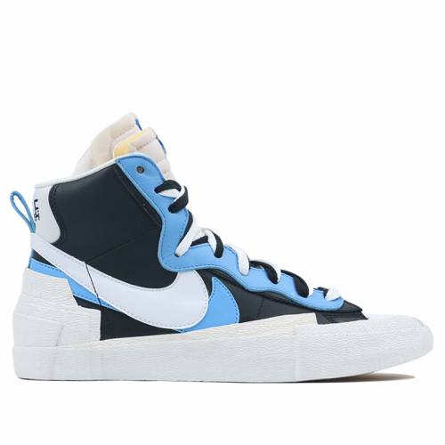 ナイキ ブレイザー ミッド 黒色 ブラック レジェンド 青色 ブルー スニーカー メンズ 【 LEGEND NIKE BLAZER MID X SACAI BLACK BLUE BV0072001 】