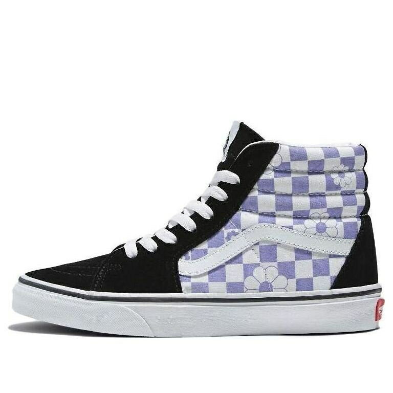 ヴァンズ バンズ スケートハイ 黒色 ブラック 'FLORAL CHECK' スニーカー メンズ VANS SK8-HI VN0007NSO95 / LAVENDER BLACK