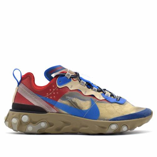 リアクト エレメント アンダーカバー ベージュ 青色 ブルー スニーカー メンズ 【 NIKE REACT ELEMENT 87 MARATHON RUNNING SHOES SNEAKERS UNDERCOVER LIGHT BEIGE BLUE 】