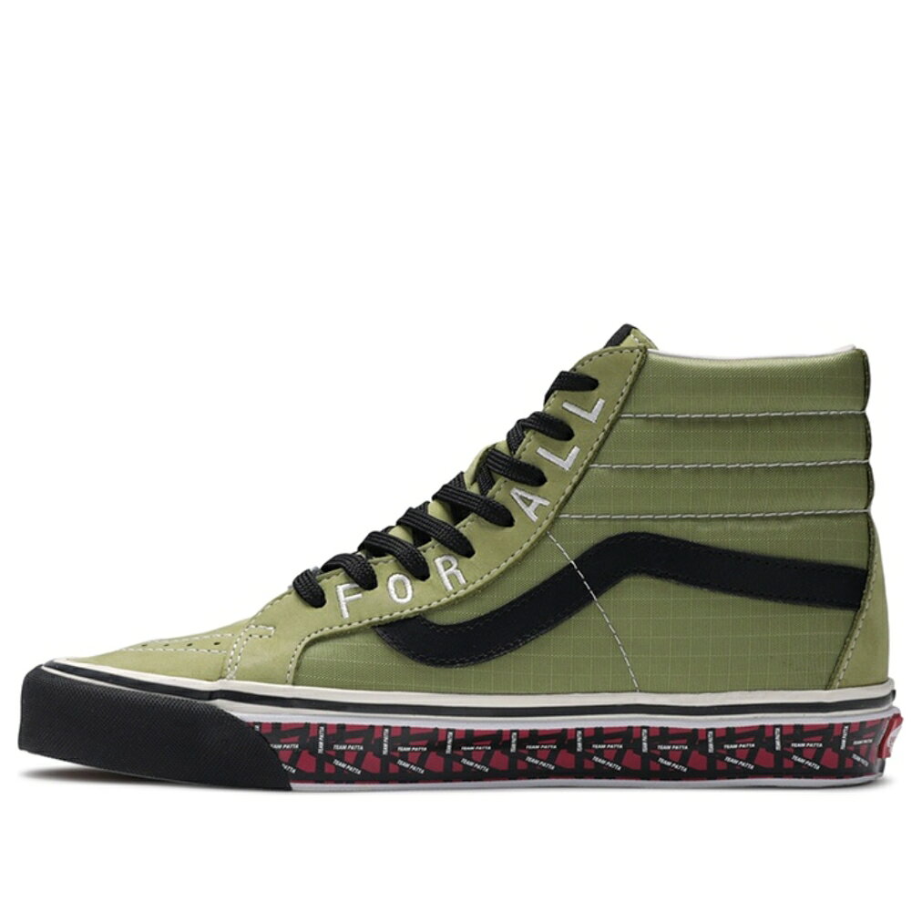 ヴァンズ バンズ スケートハイ 黒色 ブラック 'GOT ALL' スニーカー メンズ VANS X PATTA SK8-HI 38 DX LOVE FOR VN0A38GFTER / MOSS BLACK