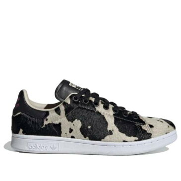 アディダス レディース コア 黒色 ブラック 茶色 ブラウン ピンク スタンスミス 'FUZZY PRINT' スニーカー 【 PINK ADIDAS WOMENS WMNS COW SNEAKERS SHOES CORE BLACK CLEAR BROWN VIVID 】