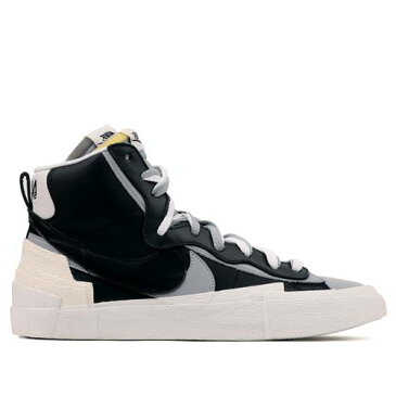 ブレイザー ミッド 黒色 ブラック 灰色 グレー スニーカー メンズ 【 NIKE BLAZER MID X SACAI SNEAKERS SHOES BLACK WOLF GREY 】