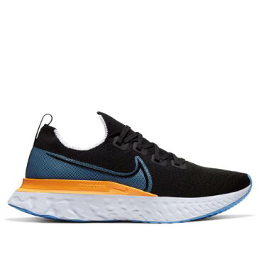 ナイキ リアクト ラン 黒色 ブラック 青色 ブルー 橙 オレンジ スニーカー メンズ 【 ORANGE NIKE REACT INFINITY RUN FK BLACK BLUE CD4371007 】