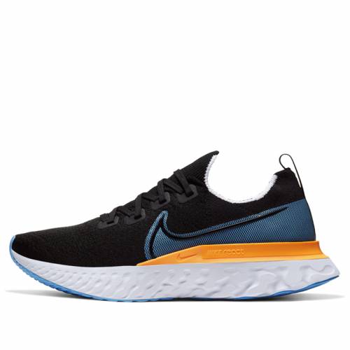 ナイキ リアクト ラン 黒色 ブラック 青色 ブルー 橙 オレンジ スニーカー メンズ 【 ORANGE NIKE REACT INFINITY RUN FK BLACK BLUE CD4371007 】