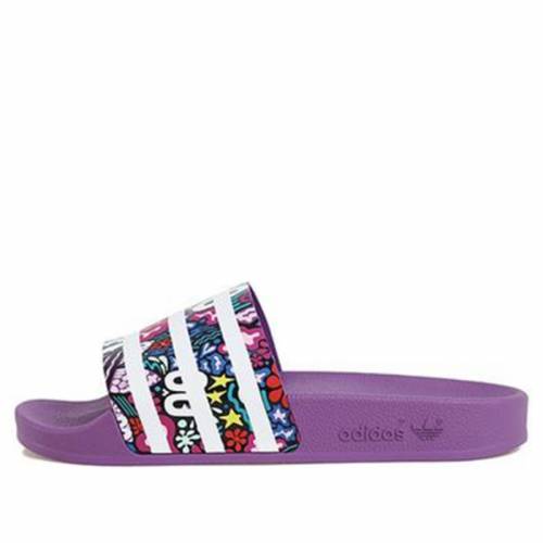 アディダス オリジナルス レディース アディレッタ 紫 パープル スリッパ WOMEN'S 【 PURPLE ADIDAS ORIGINALS ADILETTE SLIDES SLIPPERS CG6468 】