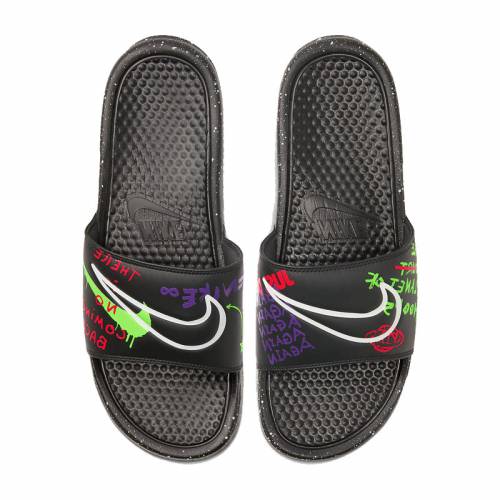 ナイキ ベナッシ サンダル 黒色 ブラック 'PLANET HOOPS' メンズ 【 NIKE BENASSI SLIDE OF BLACK CW2618050 】