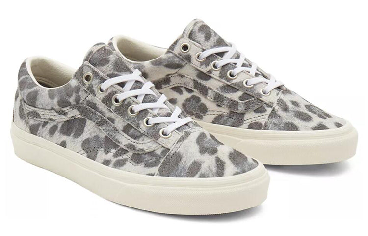 ヴァンズ バンズ スエード スウェード オールドスクール スニーカー 【 VANS HAIRY SUEDE GREY WHITE LEOPARD VN0A38G19FS 】