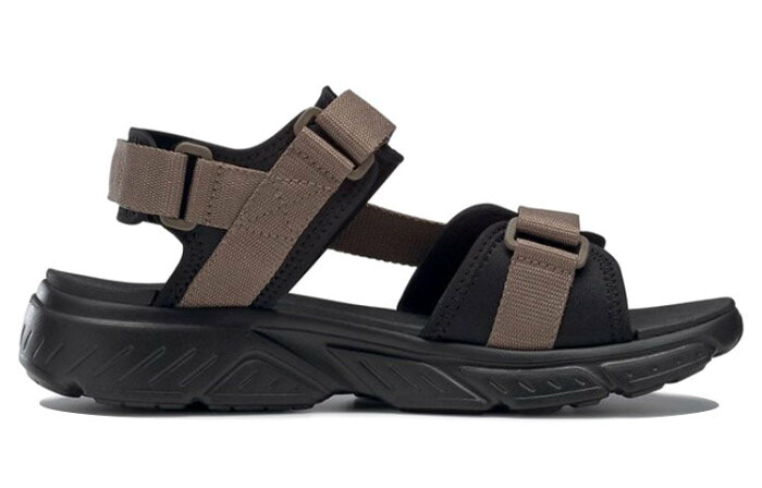 リーボック ヒール 茶色 ブラウン 黒色 ブラック サンダル メンズ 【 REEBOK HYPERIUM SANDAL TXT FASHION SOFT SOLE COZY OPEN TOE FLAT HEEL SPORTS BROWN BLACK SANDALS GX1154 】