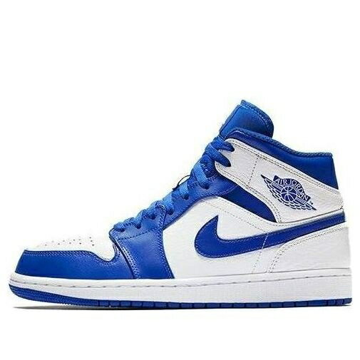 ナイキ ジョーダン ミッド 白色 ホワイト 'HYPER WHITE' スニーカー メンズ JORDAN AIR 1 MID ROYAL 554724-114 / WHITE HYPER ROYAL WHITE