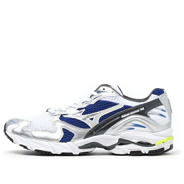 ミズノ ウェーブ ウェイブ 銀色 シルバー 白色 ホワイト 'WHITE BLUE' スニーカー メンズ MIZUNO WAVE RIDER 10 SILVER D1GA210406 / WHITE SILVER SURF THE WEB