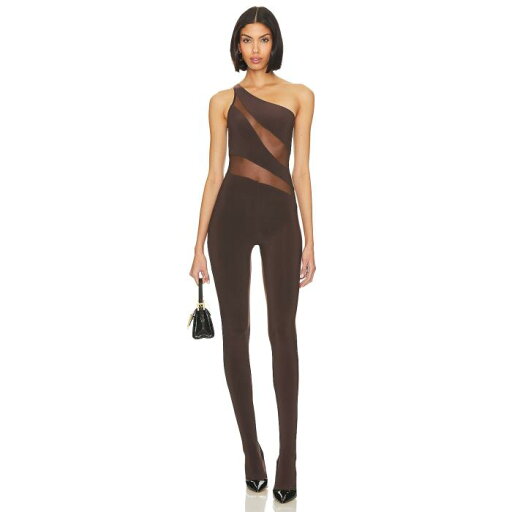 Norma Kamali 【 Snake Mesh Catsuit With Footsie Women 】 レディースファッション オールインワン サロペット レディース Norma Kamali 【 Snake Mesh Catsuit With Footsie Women 】 レディースファッション オールインワン サロペット レディース