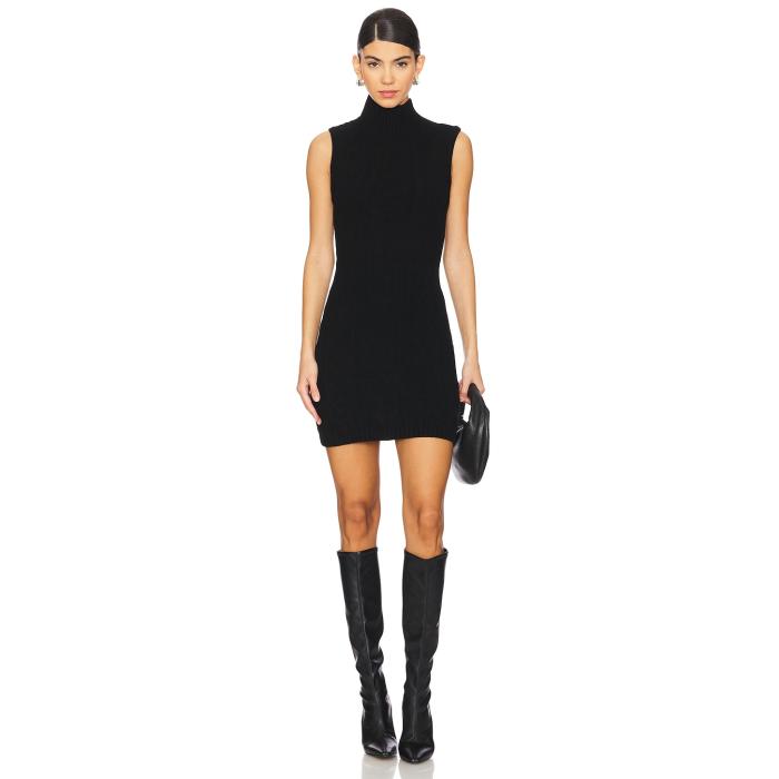 Ser.o.ya 【 Julissa Cable Knit Mini Dress Women Black 】 ニット ドレス レディースファッション ド..