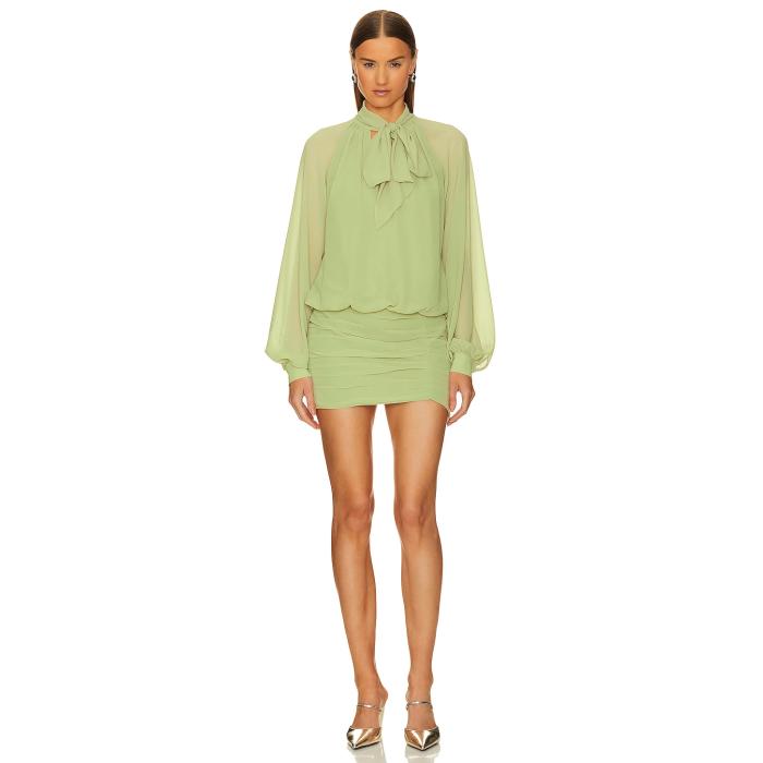 L'academie 【 Maelle Mini Dress Women Sage Green 】 ドレス レディースファッション ドレス レディ..