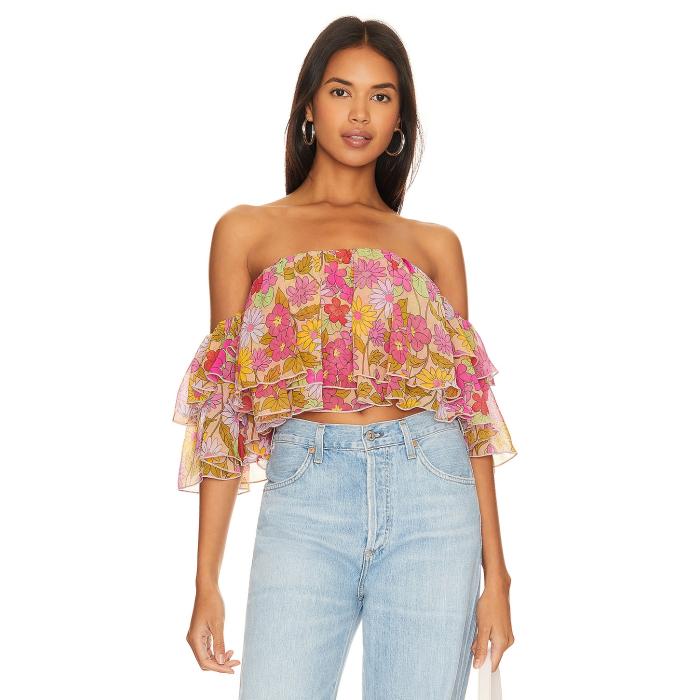 ショウミーユアムームー Show Me Your Mumu 【 Rossella Ruffle Top Women 】 レディースファッション トップス その他 レディース