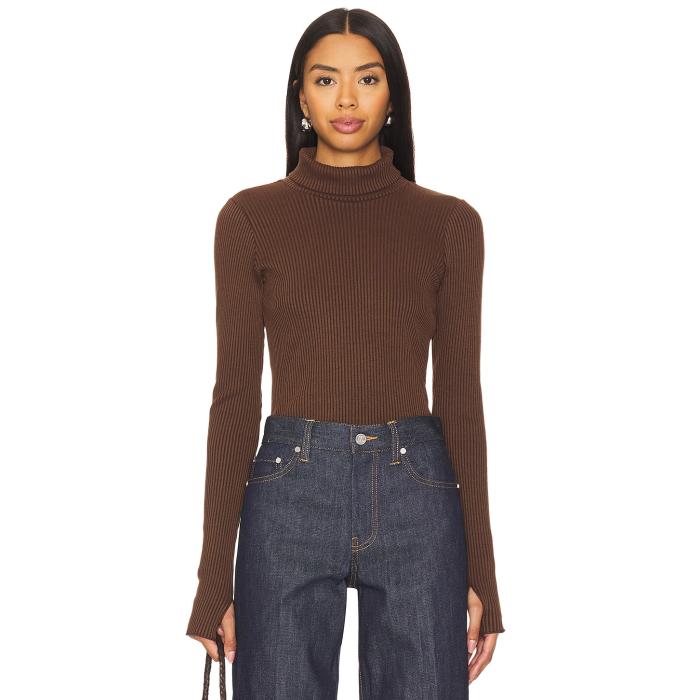 ショウミーユアムームー Show Me Your Mumu 【 Layer Up Top Women Winter Rib Chocolate 】 レディースファッション トップス Tシャツ カットソー レディース ウィンター