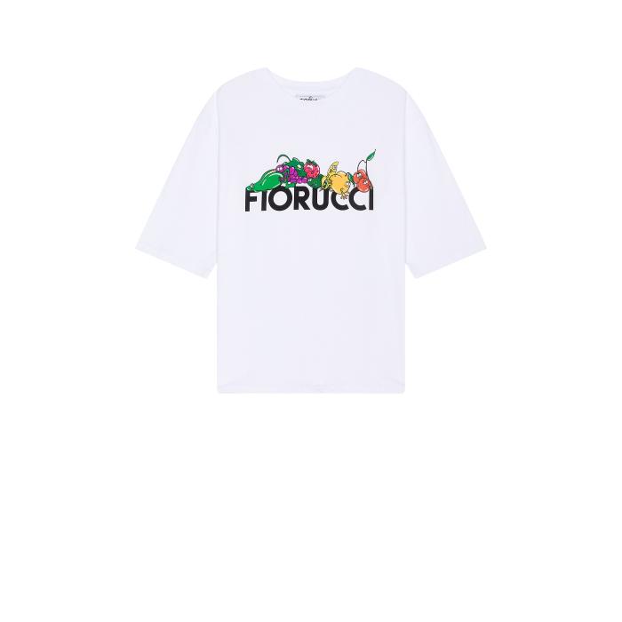 樂天商城 - フィオルッチ Fiorucci 【 Fruit Print Regular Fit T-Shirt Men White 】 Tシャツ メンズ 白色 ホワイト
