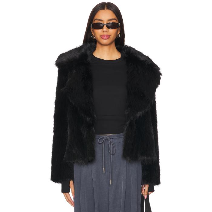 Sam. 【 Josie 23" Faux Fur Jacket Women Black 】 Jacket ジャケット レディースファッション コート ジャケット レディース 黒色 ブラック