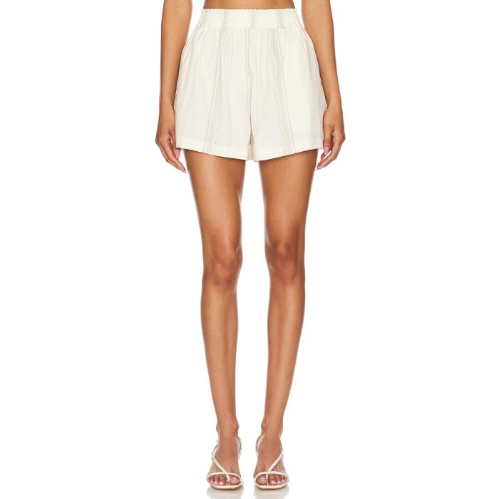 フェイスフルザブランド Faithfull The Brand 【 Elva Shorts Women Foam & Taupe Stripe 】 ショーツ レディースファッション ボトムス パンツ レディース Stripe ストライプ
