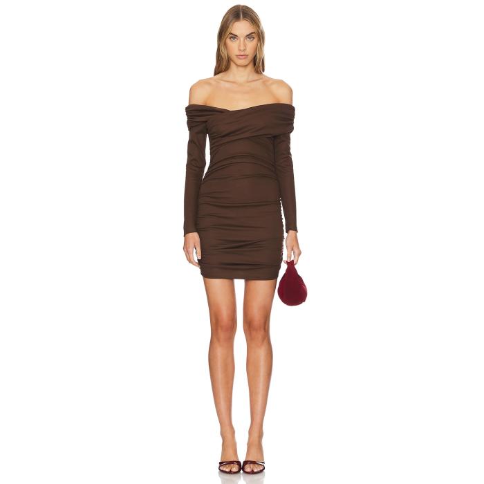 Line & Dot 【 Towne Mini Dress Women Chocolate 】 ドレス レディースファッション ドレス レディース