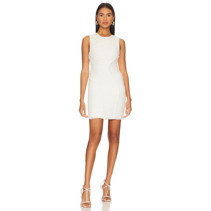 Herve Leger 【 Ruched Mesh Mini Dress Women 】 ドレス レディースファッション ドレス レディース
