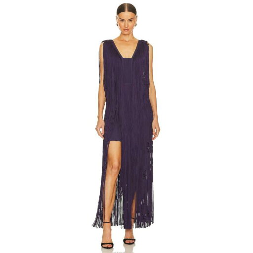 Herve Leger 【 Plunging Fringe Gown Women 】 レディースファッション ドレス レディース Herve Leger 【 Plunging Fringe Gown Women 】 レディースファッション ドレス レディース