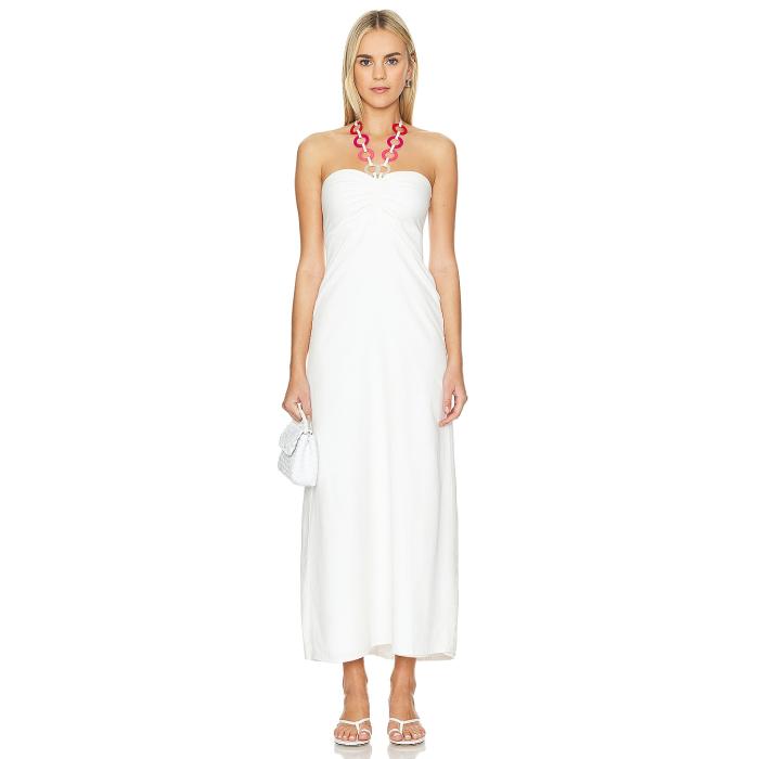 Saudade 【 Pearl Dress Women White 】 パール ドレス レディースファッション ドレス レディース 白色 ホワイト