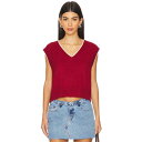 Monrow 【 Boucle Knit V Neck Sweater Vest Women 】 ニット トレーナー ベスト レディースファッション トップス ニット セーター セーター レディース(4)