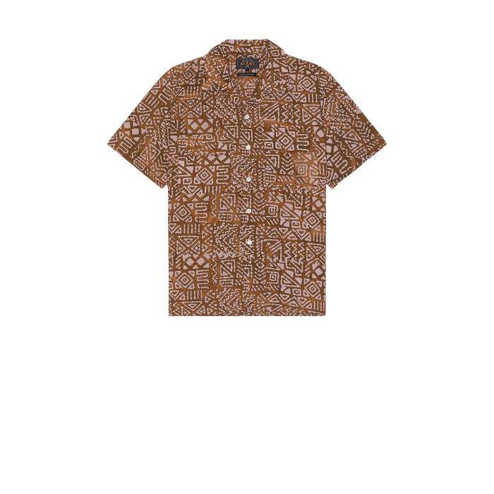 ビームス Beams Plus 【 Open Collar Batik Print Men 】 メンズファッション トップス カジュアルシャツ メンズ
