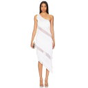 Norma Kamali 【 Spliced One Shoulder Mid Calf Dress All Over Fringe Women 】 ミッド ド...