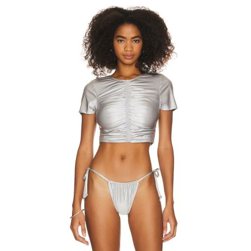 グッドアメリカン Good American 【 Ruched Cropped Tee Women 】 Tシャツ レディースファッション 水着 レディース グッドアメリカン Good American 【 Ruched Cropped Tee Women 】 Tシャツ レディースファッション 水着 レディース