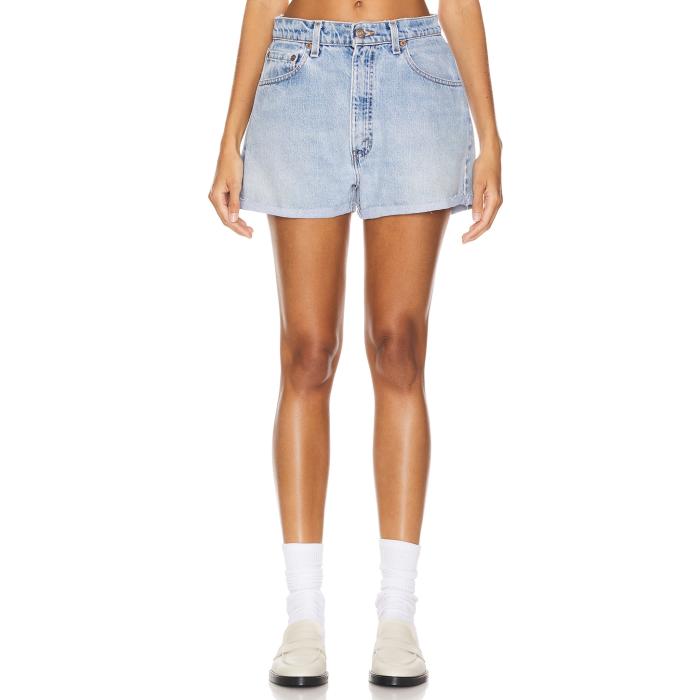 Aligrace 【 Baggy Denim Hot Short Women Light Medium Wash 】 デニム レディースファッション ボトムス パンツ レディース(4)