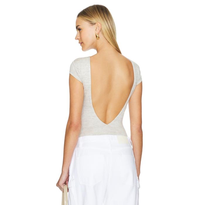 Afrm 【 Gosia Bodysuit Women Heathered Oatmeal 】 ボディースーツ レディースファッション トップス..