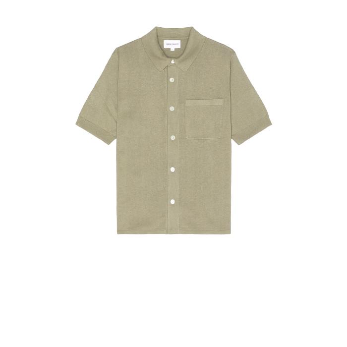 Ρץ Norse Projects  Rollo Cotton Linen Short Sleeve Shirt Men ...