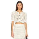 525 【 Adele Open Stitch Cropped Cardi Women 】 レディースファッション トップス カーディガン ボレロ レディース
