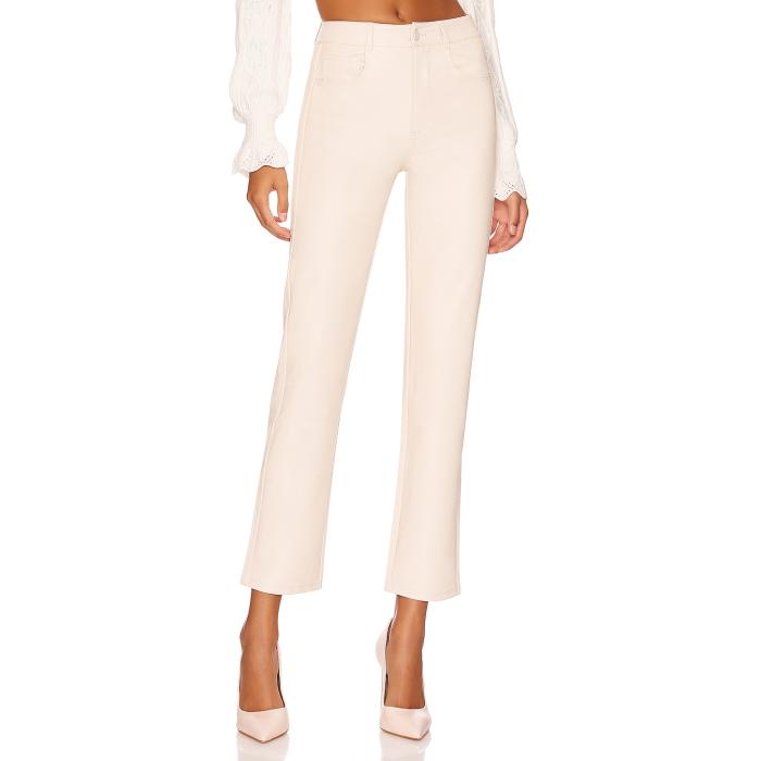 ペイジ Paige 【 Stella Faux Leather Straight Women Ecru 】 レザー レディース