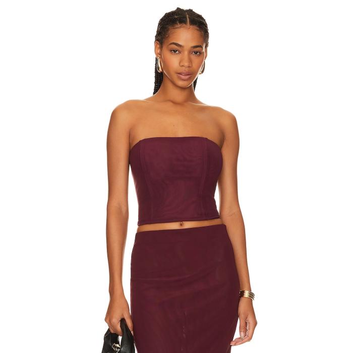 Camila Coelho 【 Osiris Top Women Plum 】 Osiris オシリス レディースファッション トップス ベアト..