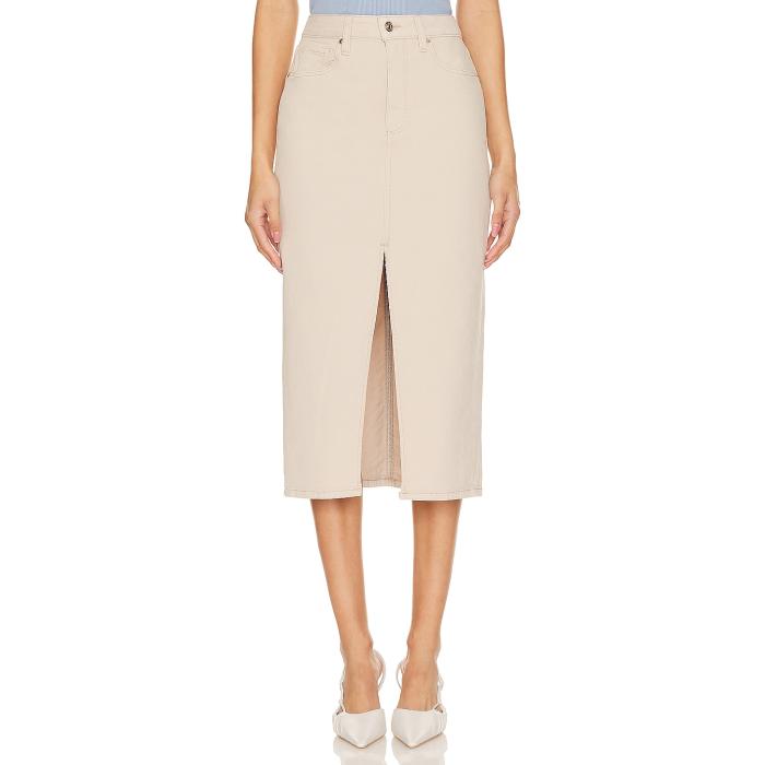 ペイジ Paige 【 Angela Midi Skirt Women Soft Beige 】 レディース ベージュ