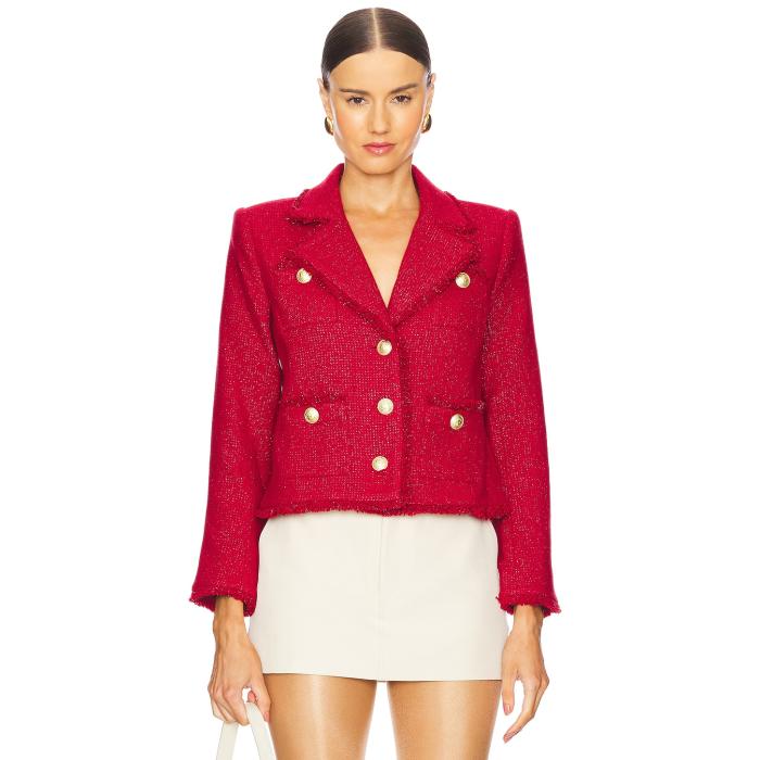 L'agence 【 Sylvia Collared Jacket Women Garnet Red & Copper 】 Jacket ジャケット レディースファ..