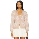 For Love & Lemons 【 Cassidy Argyle Cardigan Women Brown 】 カーディガン レディースファッション トップ...