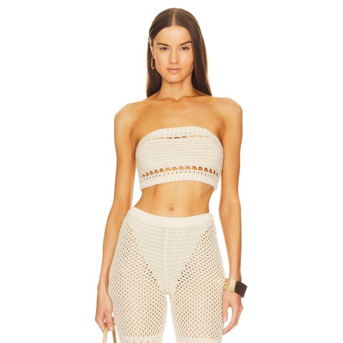 Retrofete 【 Luiz Strapless Top In Ivory And Gold Women Ivory & Gold 】 アイボリー ゴールド レデ..